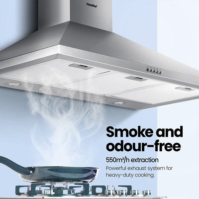 Comfee Rangehood 900mm Stainless Steel Canopy With 2 PCS Filter Replacement Combo Payday Deals