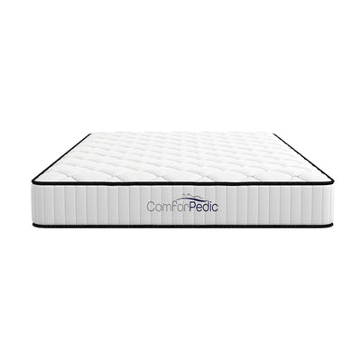 Comforpedic Mattress 5 Zone Medium Support Foam Bonnell Spring 21CM - Queen - White  Black Payday Deals