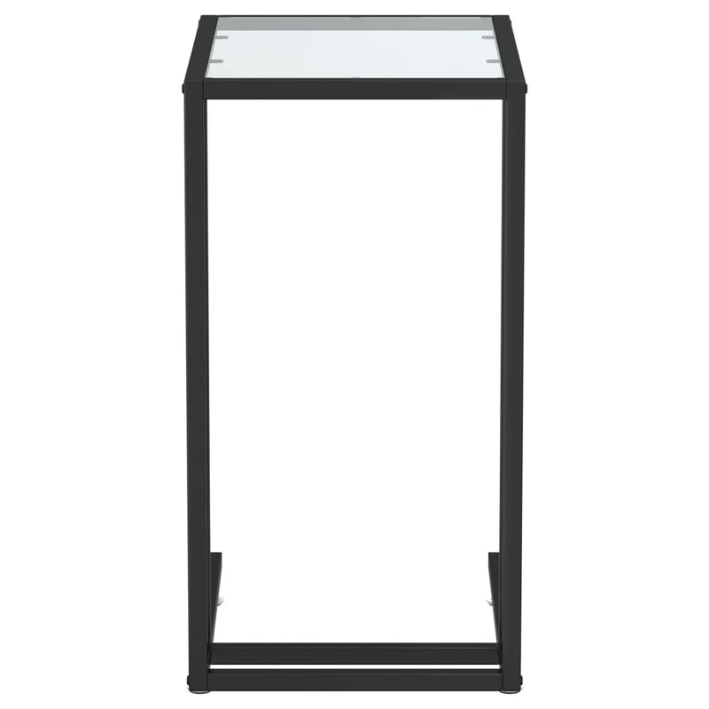 Computer Side Table Transparent 50x35x65 cm Tempered Glass Payday Deals