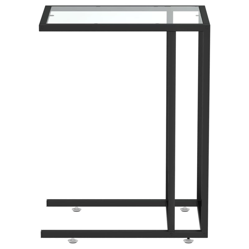 Computer Side Table Transparent 50x35x65 cm Tempered Glass Payday Deals