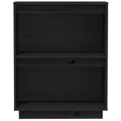 Console Cabinet Black 60x34x75 cm Solid Wood Pine Payday Deals