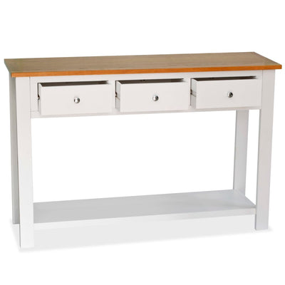 Console Table 118x35x77 cm Solid Oak Wood Payday Deals