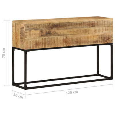 Console Table 120x30x75 cm Rough Mango Wood Payday Deals