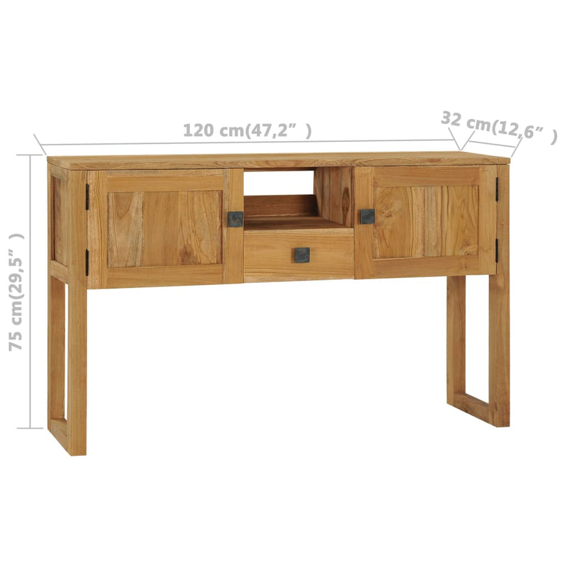 Console Table 120x32x75 cm Solid Teak Wood Payday Deals