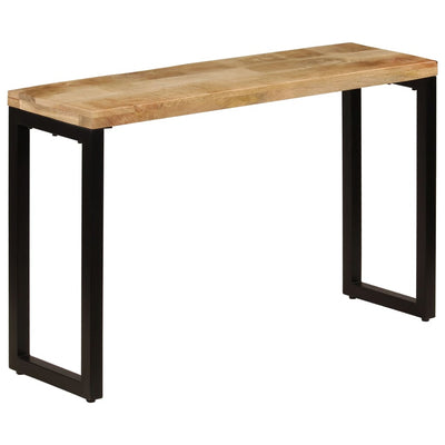 Console Table 120x35x76 cm Solid Mango Wood and Steel Payday Deals