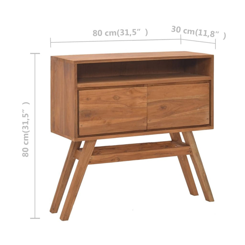 Console Table 80x30x80 cm Solid Teak Wood Payday Deals