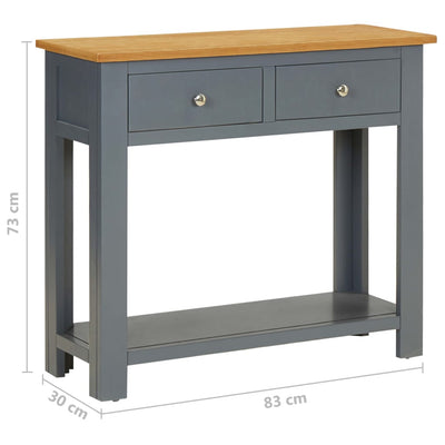 Console Table 83x30x73 cm Solid Oak Wood Payday Deals