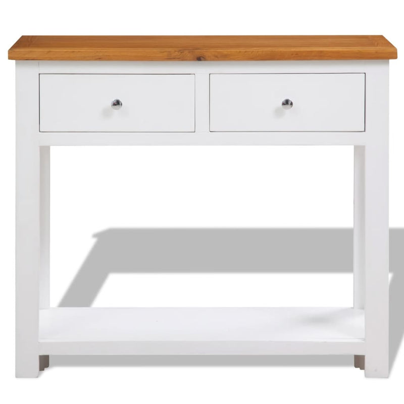 Console Table 83x30x73 cm Solid Oak Wood Payday Deals