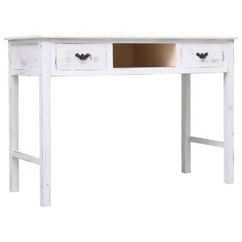 Console Table Antique White 110x45x76 cm Wood Payday Deals