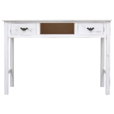 Console Table Antique White 110x45x76 cm Wood Payday Deals