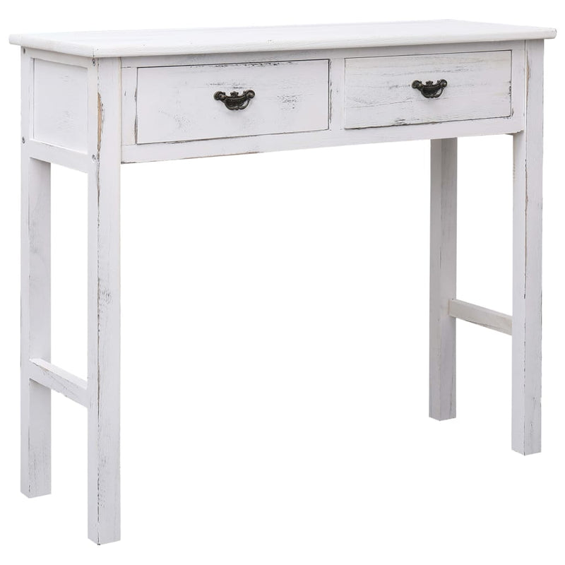 Console Table Antique White 90x30x77 cm Wood Payday Deals