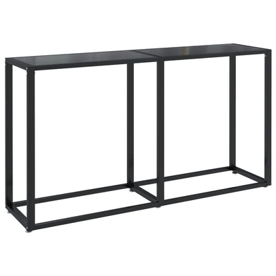 Console Table Black 140x35x75.5cm Tempered Glass Payday Deals