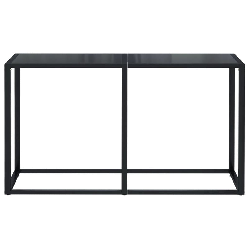 Console Table Black 140x35x75.5cm Tempered Glass Payday Deals