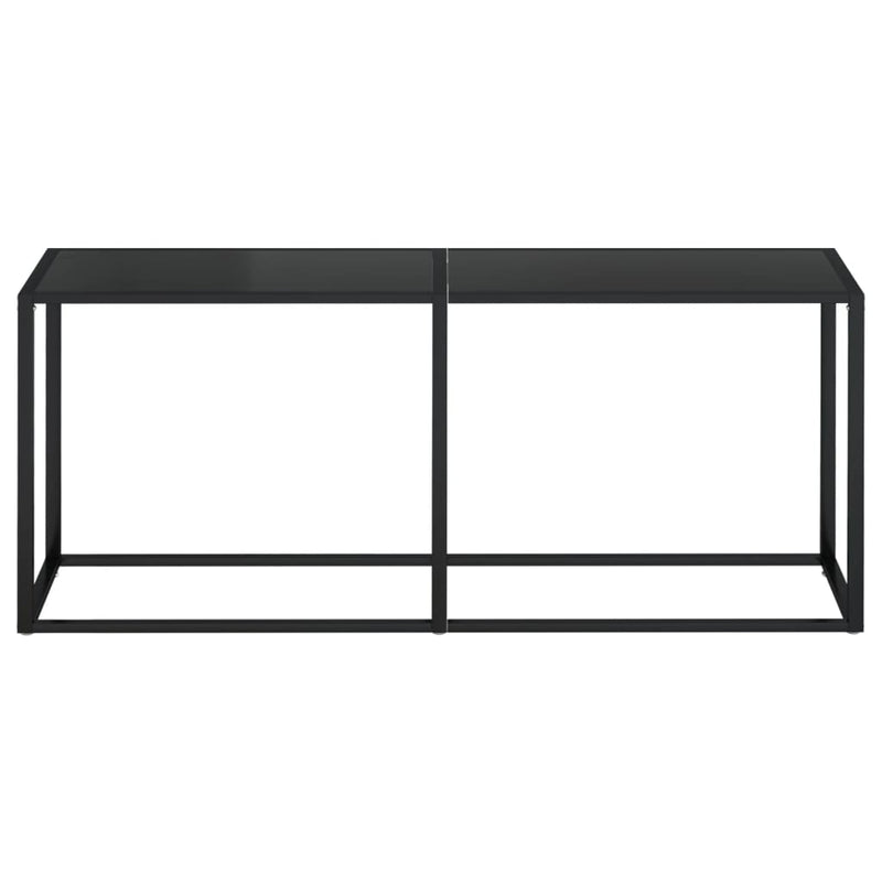 Console Table Black 180x35x75.5cm Tempered Glass Payday Deals