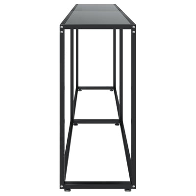 Console Table Black 200x35x75.5cm Tempered Glass Payday Deals