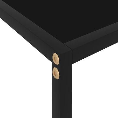 Console Table Black 80x35x75 cm Tempered Glass Payday Deals