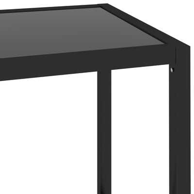 Console Table Black and Transparent 100x36x168 cm Tempered Glass Payday Deals