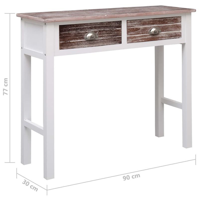 Console Table Brown 90x30x77 cm Wood Payday Deals