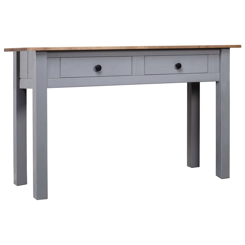Console Table Grey 110x40x72 cm Solid Pine Wood Panama Range Payday Deals