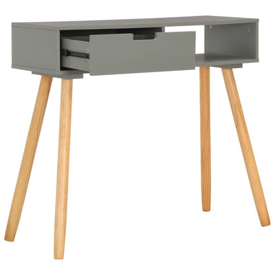 Console Table Grey 80x30x72 cm Solid Pinewood Payday Deals