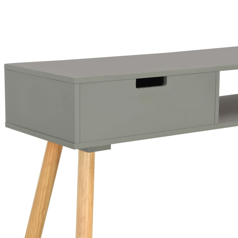 Console Table Grey 80x30x72 cm Solid Pinewood Payday Deals