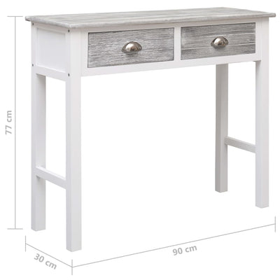 Console Table Grey 90x30x77 cm Wood Payday Deals