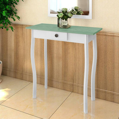 Console Table MDF White and Greyish Green Payday Deals