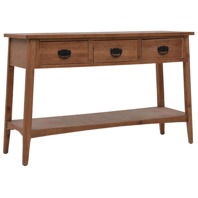 Console Table Solid Fir Wood 126x40x77.5 cm Brown Payday Deals