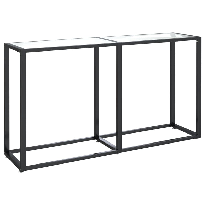 Console Table Transparent 140x35x75.5cm Tempered Glass Payday Deals