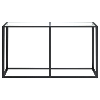 Console Table Transparent 140x35x75.5cm Tempered Glass Payday Deals