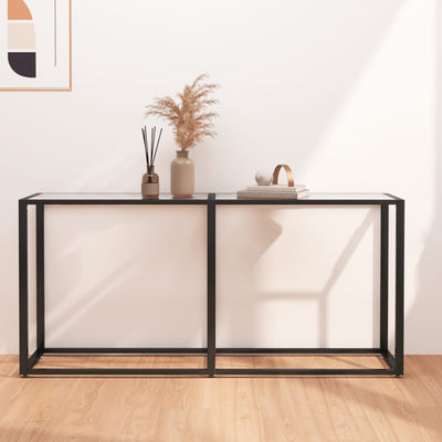 Console Table Transparent 160x35x75.5cm Tempered Glass Payday Deals