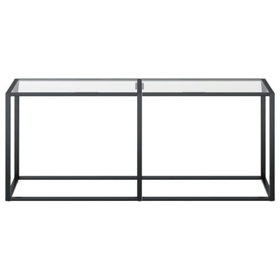 Console Table Transparent 180x35x75.5cm Tempered Glass Payday Deals