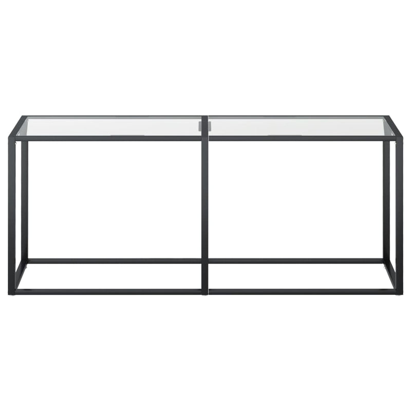 Console Table Transparent 180x35x75.5cm Tempered Glass Payday Deals