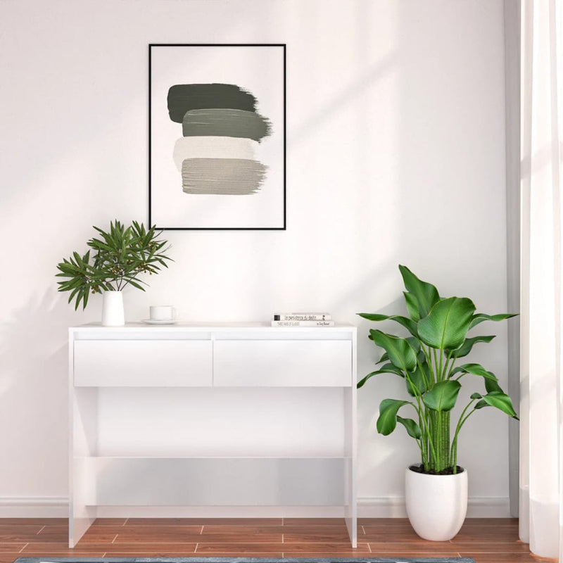 Console Table White 100x35x76.5 cm Chipboard Payday Deals