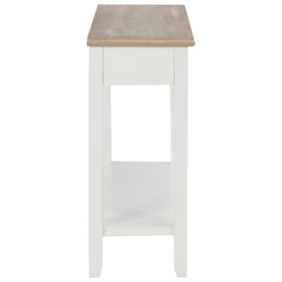 Console Table White 110x35x80 cm Wood Payday Deals