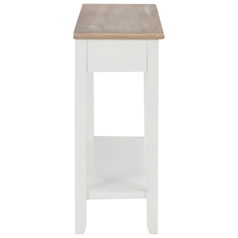 Console Table White 110x35x80 cm Wood Payday Deals