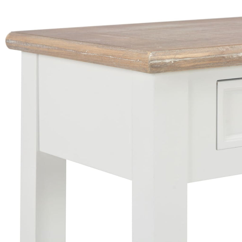 Console Table White 110x35x80 cm Wood Payday Deals