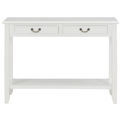 Console Table White 110x35x80 cm Wood Payday Deals