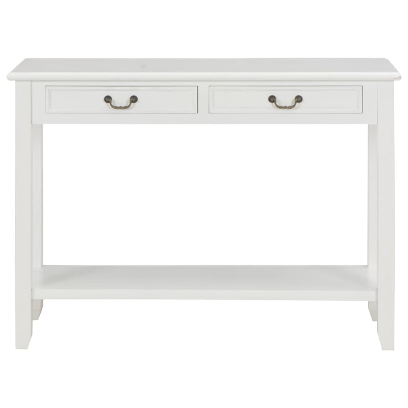 Console Table White 110x35x80 cm Wood Payday Deals