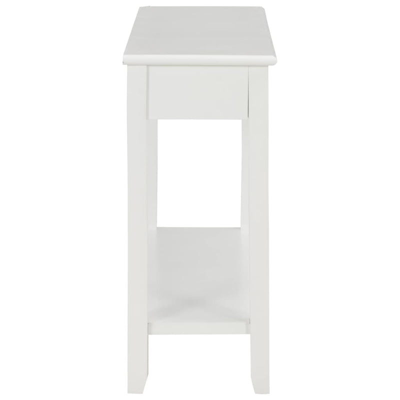 Console Table White 110x35x80 cm Wood Payday Deals