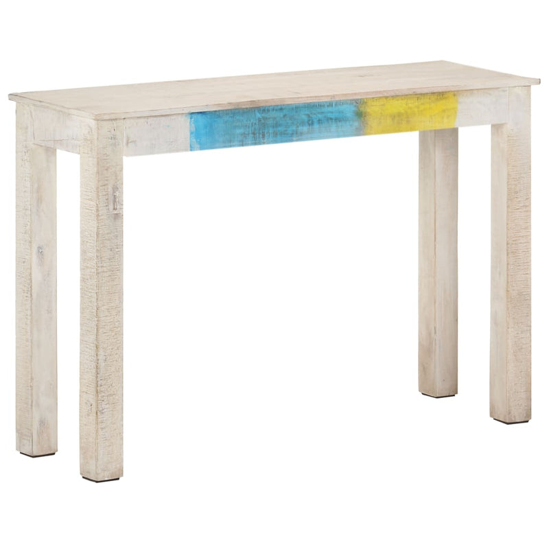 Console Table White 115x35x77 cm Rough Mango Wood Payday Deals