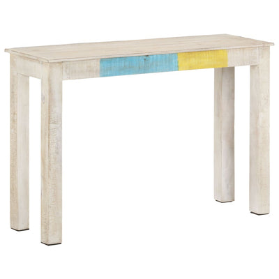 Console Table White 115x35x77 cm Rough Mango Wood Payday Deals