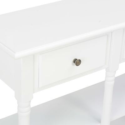 Console Table White 120x30x76 cm MDF Payday Deals