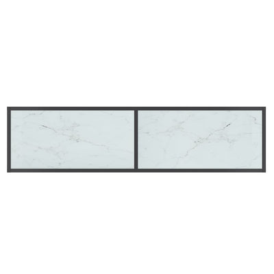 Console Table White 140x35x75.5 cm Tempered Glass Payday Deals