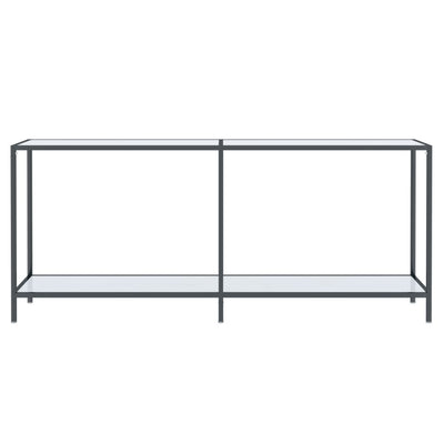 Console Table White 180x35x75.5 cm Tempered Glass Payday Deals