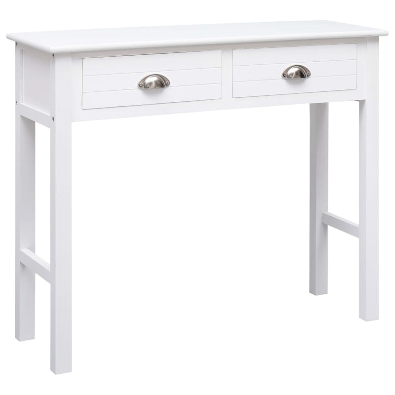 Console Table White 90x30x77 cm Wood Payday Deals