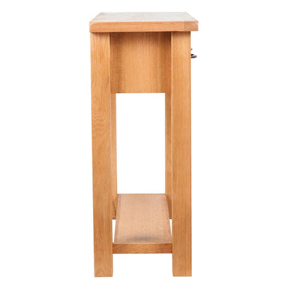 Console Table with 2 Drawers 83x30x73 cm Solid Oak Wood Payday Deals