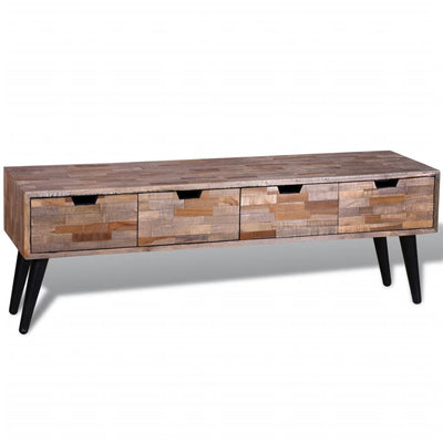 Console TV Cabinet with 4 Drawers Reclaimed Teak Payday Deals