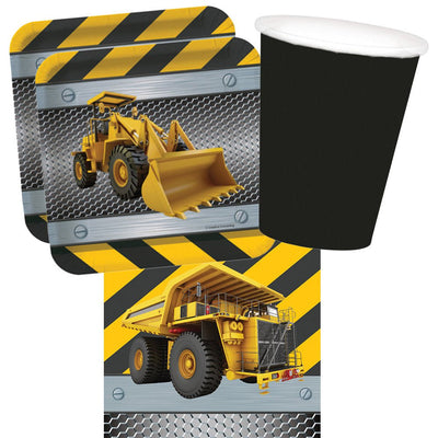 Construction Zone 16 Guest Tableware Party Pack Payday Deals