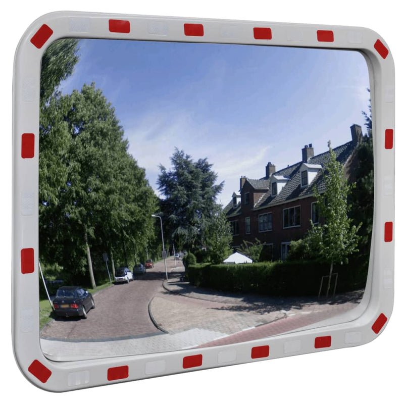 Convex Traffic Mirror Rectangle 60 x 80 cm with Reflectors Payday Deals
